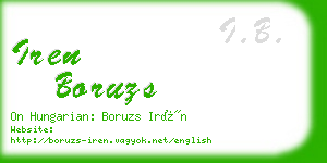 iren boruzs business card